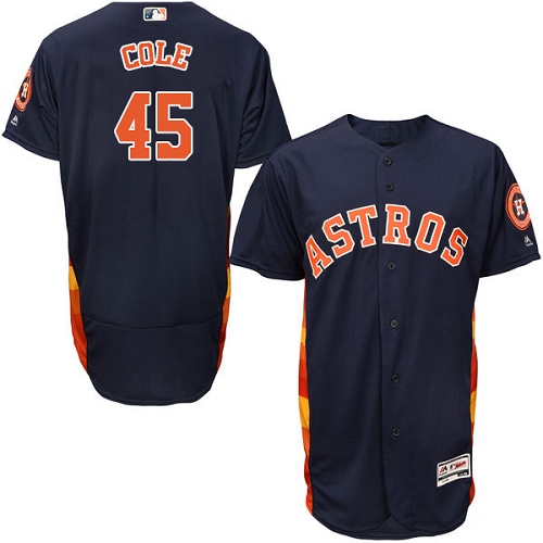 Astros #45 Gerrit Cole Navy Blue Flexbase Authentic Collection Stitched MLB Jersey